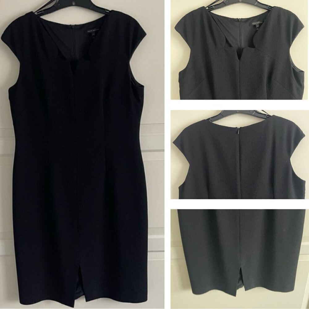 David Meister Black Cap Sleeve Sheath Mini Dress - 20771